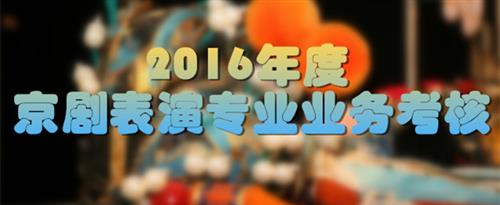 大骚逼性爱高清视频鸡国家京剧院2016年度京剧表演专业业务考...